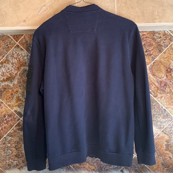 Men’s Calvin Klein Waffle Knit Zip Up Sweater Jacket with Arm Pocket Size XL - Picture 3 of 12